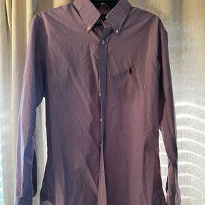 Men's Polo Purple Checkered Shirt